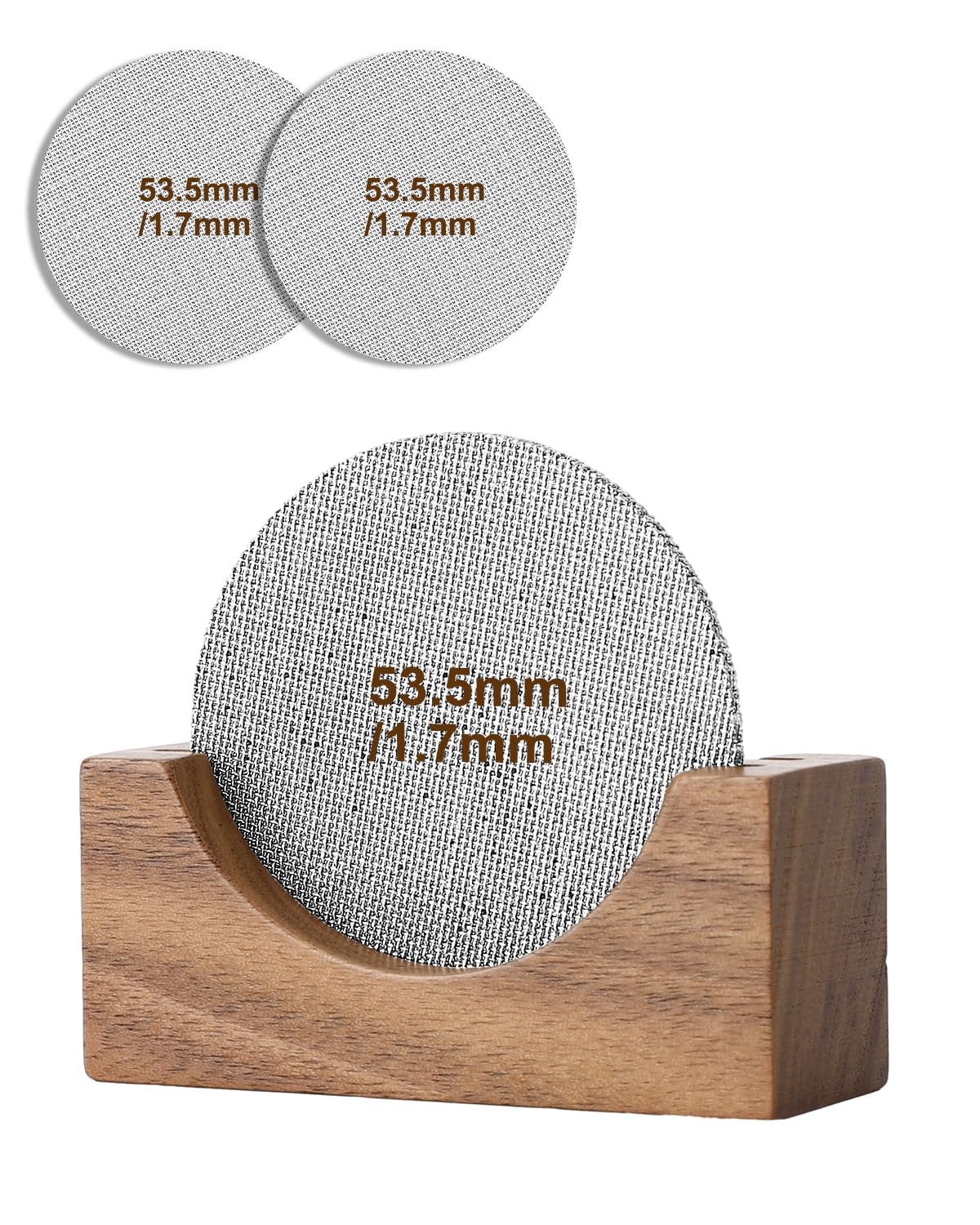 Photo 1 of Prokitchen 53.5mm Coffee Puck Screen & Walnut Holder