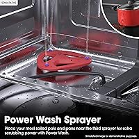 Vista 4 de Lavadora inteligente SHARP SDW6767HS. Funciona con Alexa. Incluye luces LED interiores, interior de acero inoxidable, secado con calor y asistencia