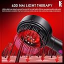 KRIS KROS Premium Electric Scalp Massager Comb | 3 In 1 Hair Oil Applicator | Red Led Light Therapy | Boost Hair Growth | Reduce Dandruff | Relieve Stress | IPX7 Waterproof | 3 ML Oil Tank | Type-C (Black) gallery image
