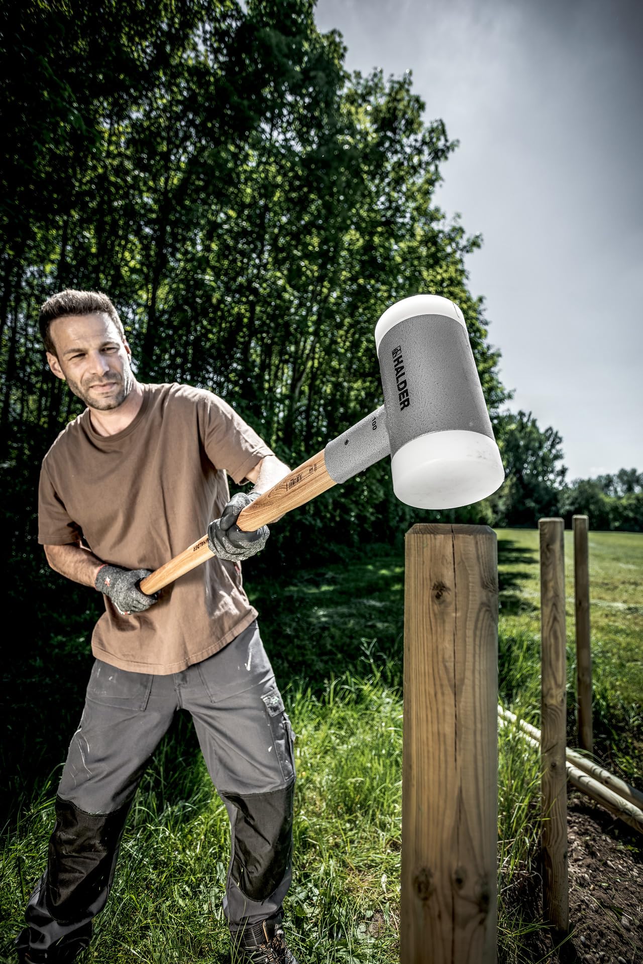 HALDER - mit schwingungsdämpfendem, ergonomisch geformtem und lackiertem Hickorystiel | Ø=100 mm | 3366.107