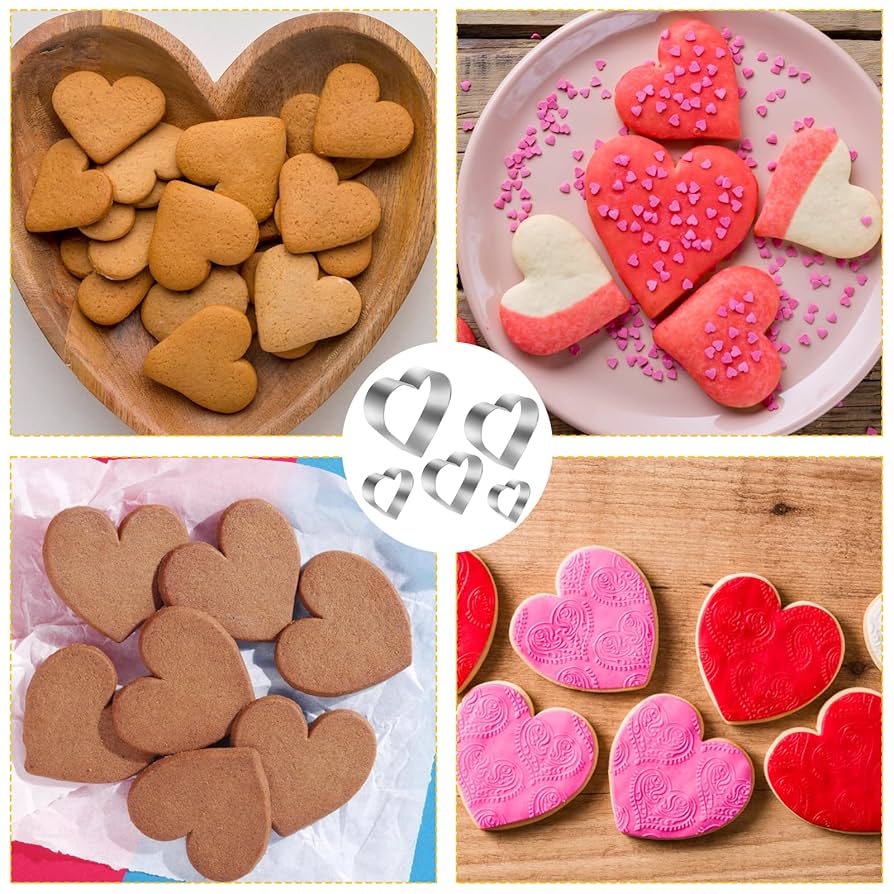 ♥クッキー様♥ Amazon | ハート型クッキーカッターハートクッキーカッター5個