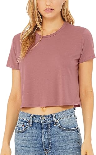 Bella Canvas Camiseta corta fluida para mujer