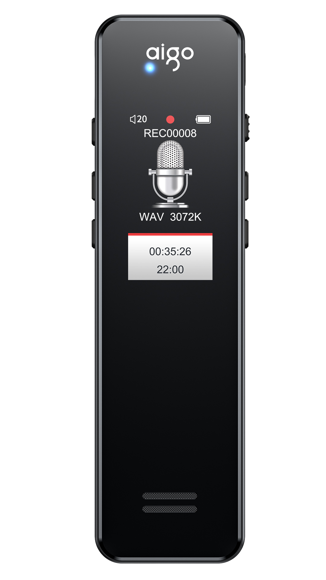 aigo 32GB Digital Voice Recorder 3072kbps HD Dictaphone