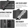 2 pcs Customs Locks for Luggage, TSA007 Authentication Security Locks Suitcase Replacement Password Locks for Travel 3 Digit Self-Setting Lock(Black)