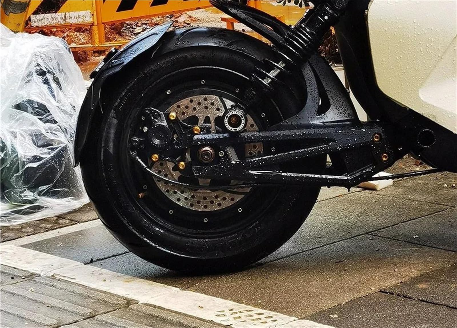 Parafanghi Moto Universale | Parafango Posteriore Per Moto Parafango In ABS Resistente Preforato Facile Da Imbullonare PIOGIGIMMN
