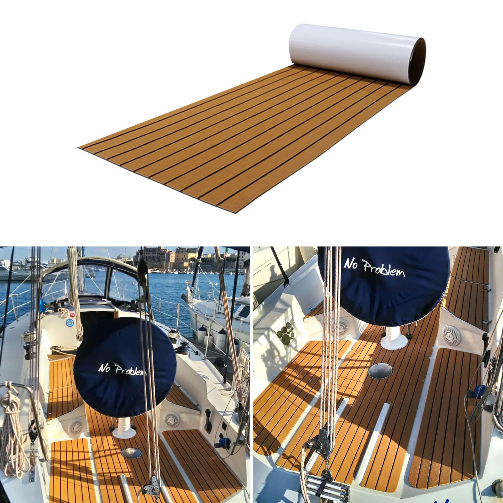 N/A Tapis de Sol Bateau Tapis Mousse Teck Imitation EVA 240 * 90 * 0.6cm Tapis Antidérapant Auto-adhésif pour Bateaux, Yachts, Caravane,Véhicules Récréatifs, Sols de Jardin,Bleu N/A Tapis de Sol Bateau Tapis Mousse Teck Imitation EVA 240 * 90 * 0.6cm Tapis Antidérapant Auto-adhésif pour Bateaux, Yachts, Caravane,Véhicules Récréatifs, Sols de Jardin,Bleu