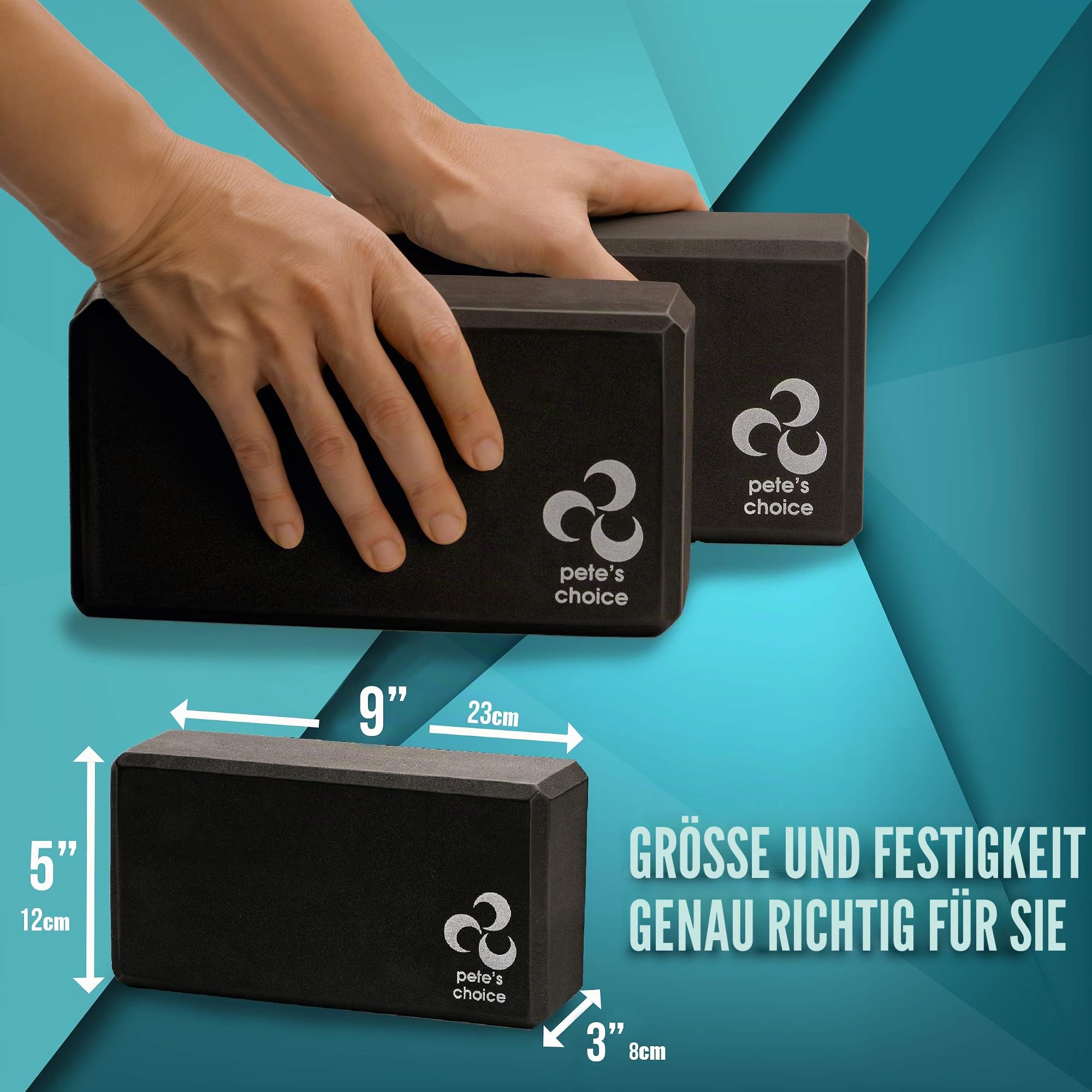 Yoga Set für Anfänger – Fitness Set mit Yogarad, 2 Blöcken, Zusätzlichem eBook und Gurt. Fitness Zubehör für Anfänger | Geschenk für Fans