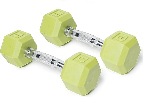 CAP Barbell - Mancuernas hexagonales con revestimiento de color y mango cromado contorneado CAP Barbell - Mancuernas hexagonales con revestimiento de color y mango cromado contorneado