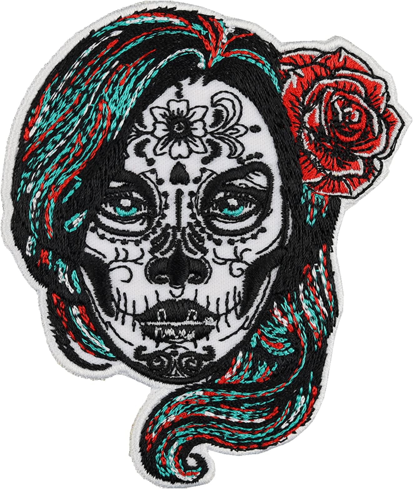 Tête de mort doigt d'honneur Squelette Ghost Écusson brodé Iron on Sew