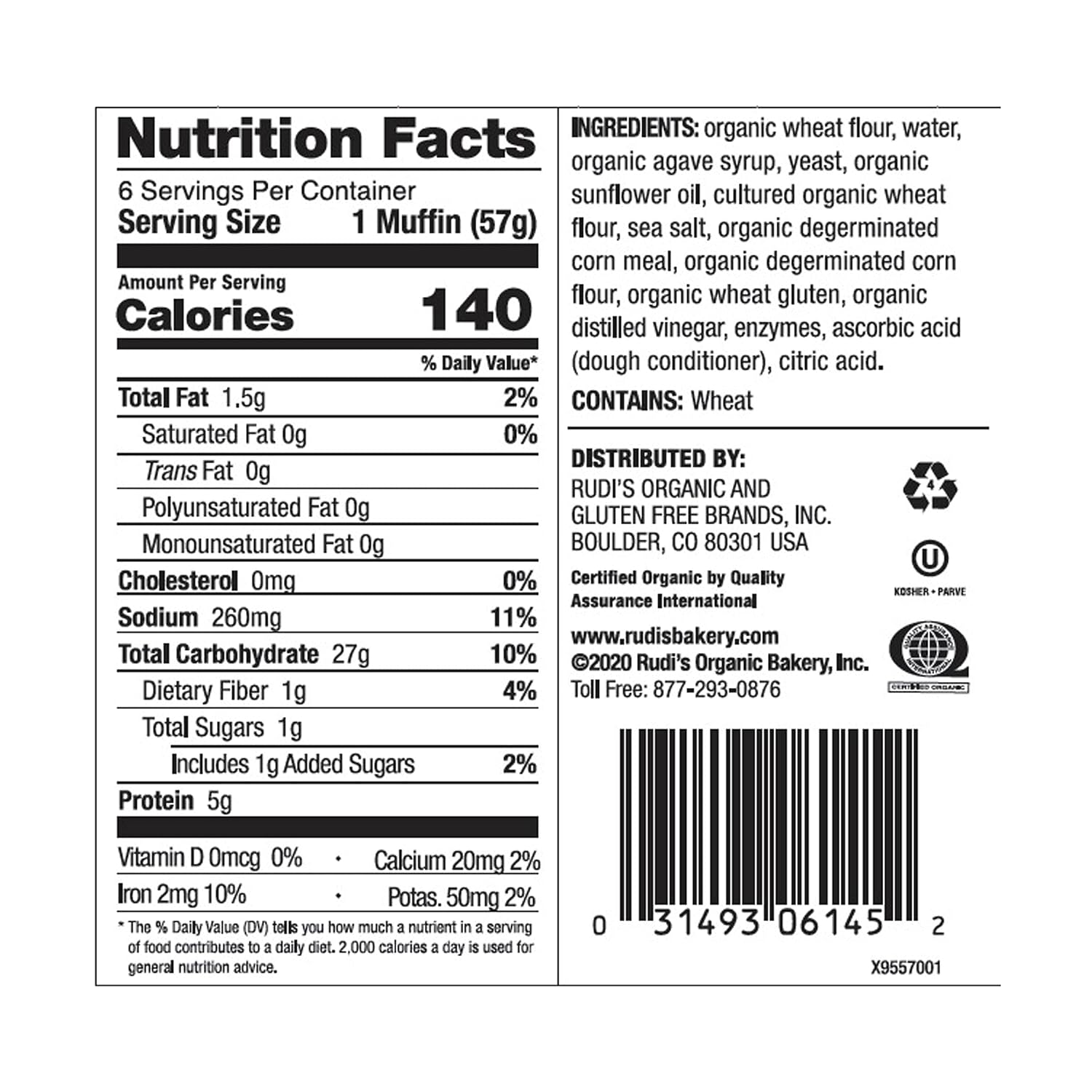 Rudis White English Muffins, 12 Oz