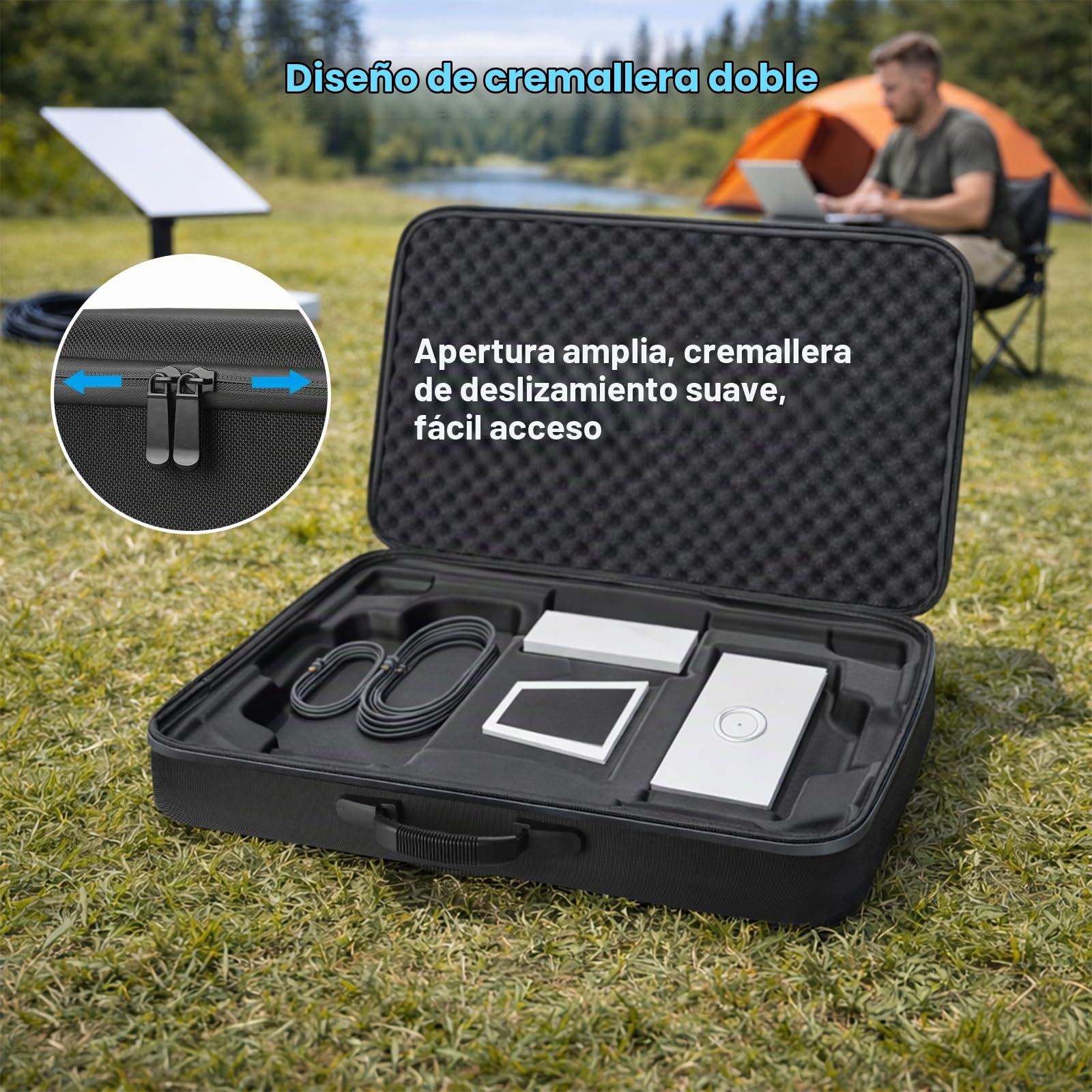Funda de Viaje para Starlink Gen 3, Estuche Rígido Estándar Starlink Impermeable con Acolchado Antigolpes, Bolsa de Transporte Portátil para Starlink Gen 3 (Negro)
