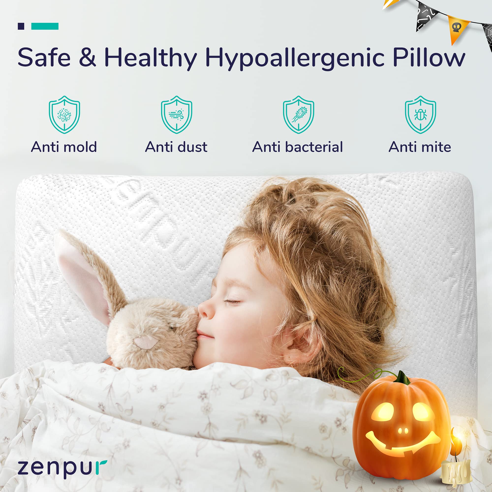 ZenPur Memory Foam Pillow Orthopedic Pillow for Neck Support Best