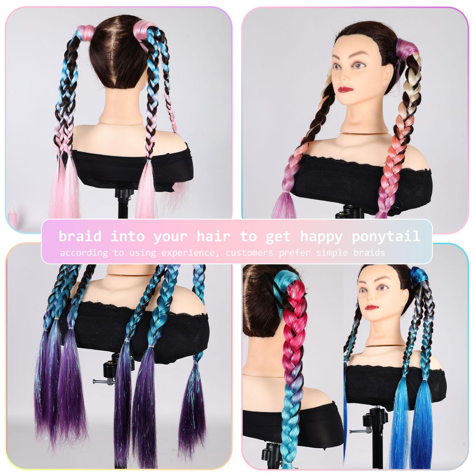 Amazon.com : Ponytail Extension with Tie, Colored Hair 