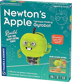 Thames & Kosmos Newtonâ€™s Apple: Tightrope-Walking Gyrobot | Build a Gravity-Defying Robot | Explore Forces & Motion, Physics of Gyroscopes | Ages 8+ w/Help; 12+ for Independent Play