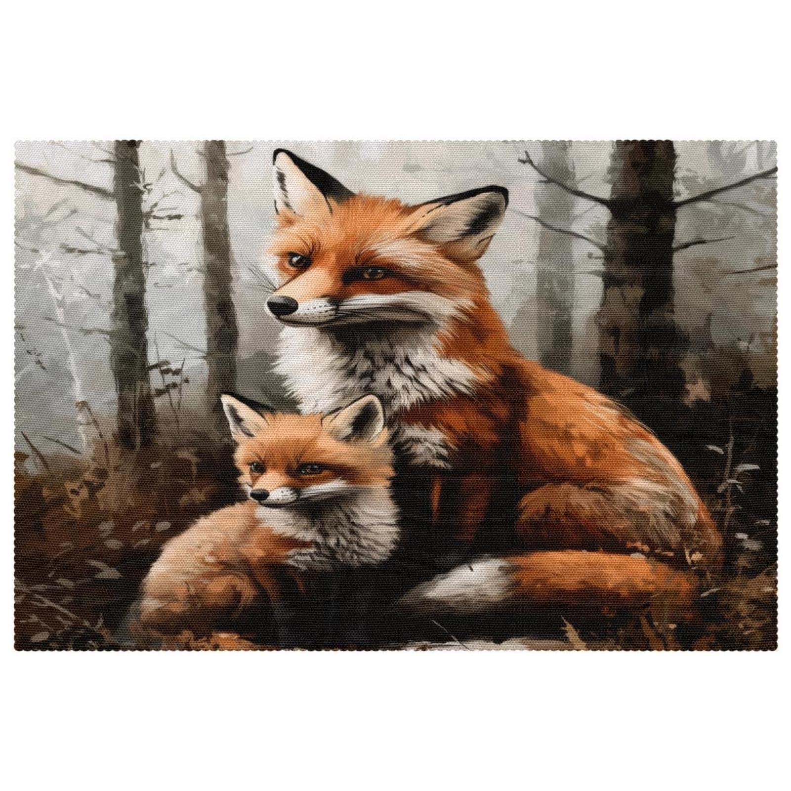 Sets de table Little Fox pour repas de famille et dînages conviviaux