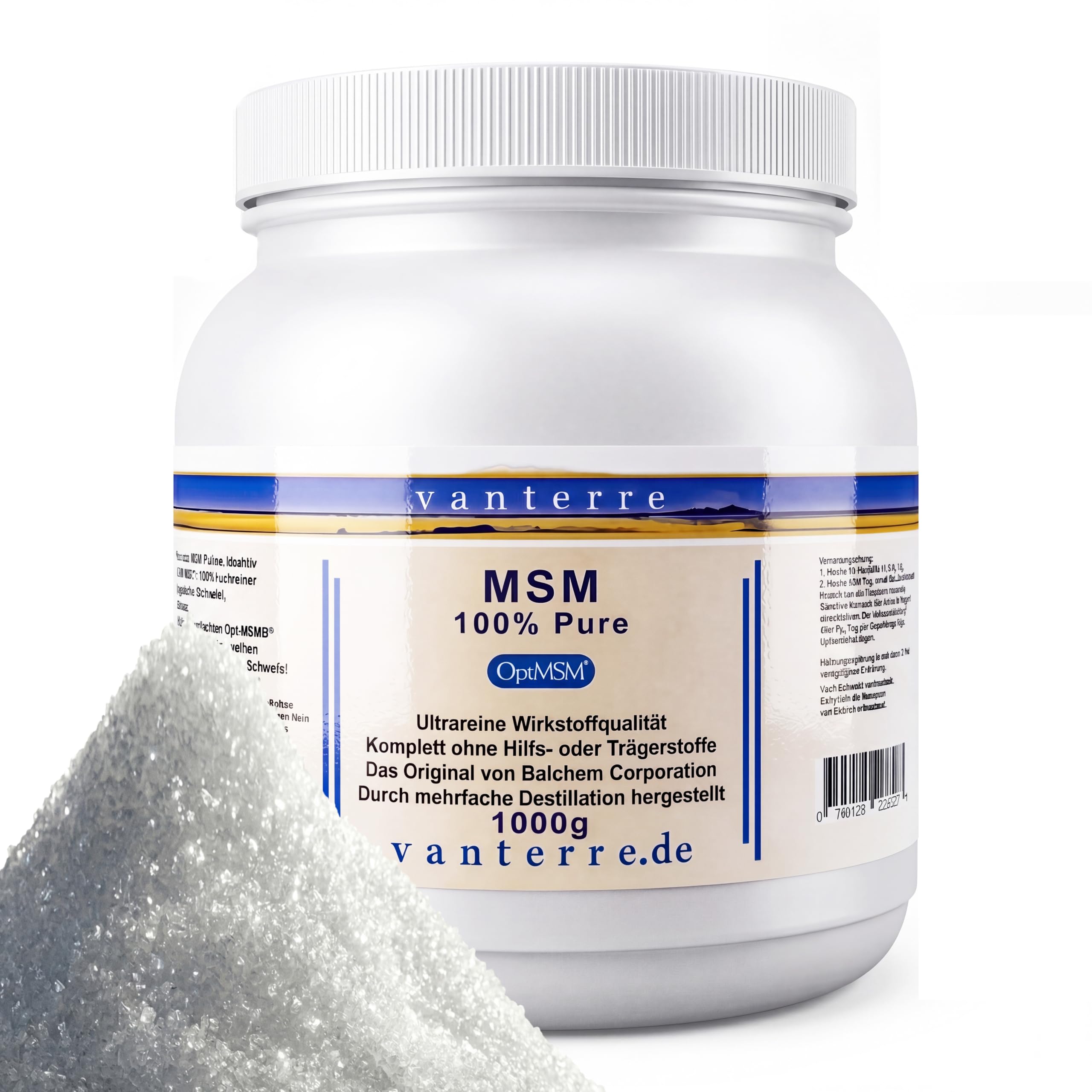 v a n t e r r e - Balchem OptiMSM™* Das reinste, sicherste und qualitativ beständigste MSM der Welt - 1000g Pure OptiMSM®