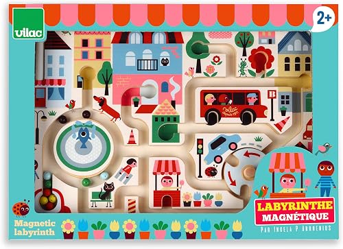 Labyrinthe Magnétique Ma Petite Ville en Bois pour Enfants Dès 3 Ans - 7