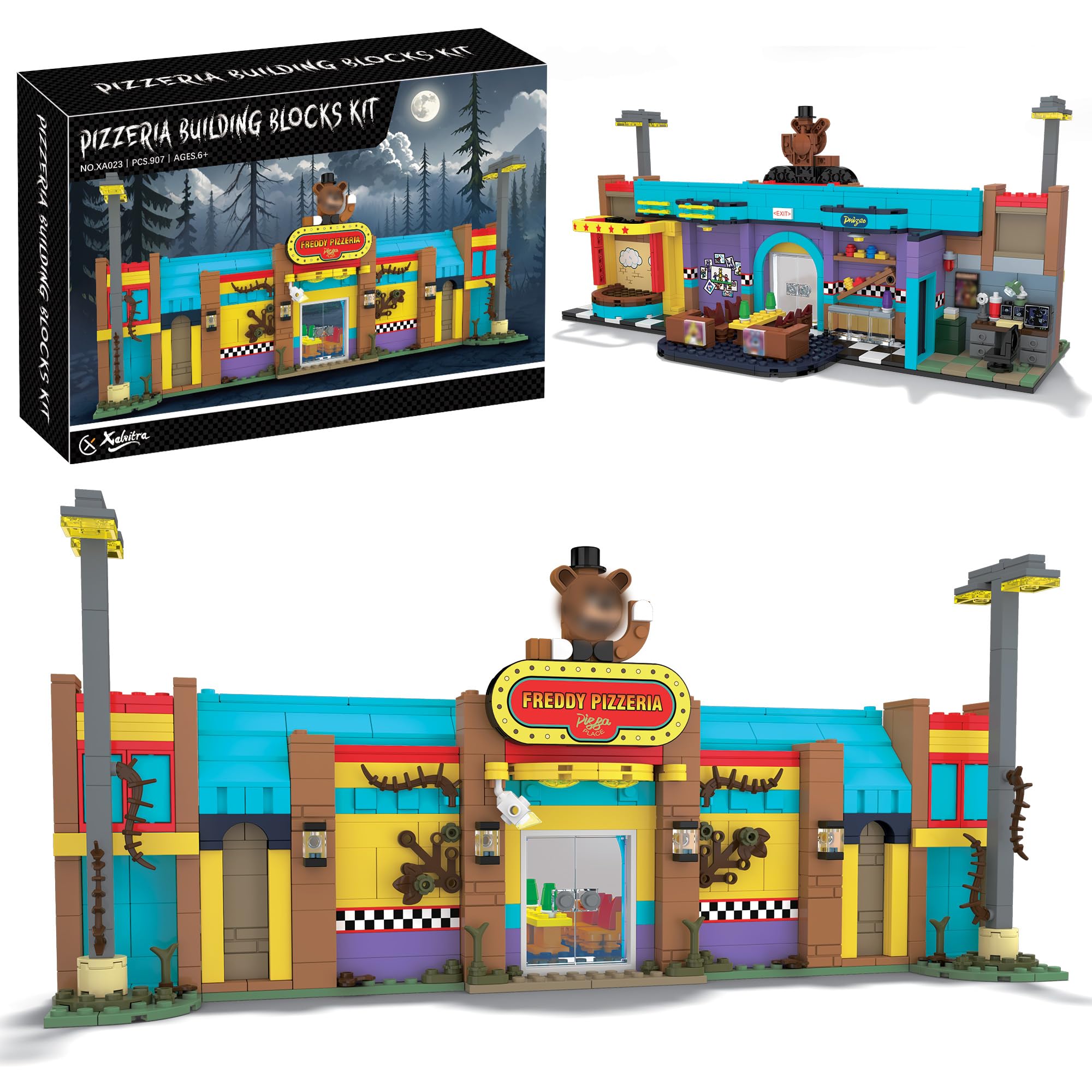 Xalvitra Five Nights Pizzeria Building Blocks Toys,Classic Horror