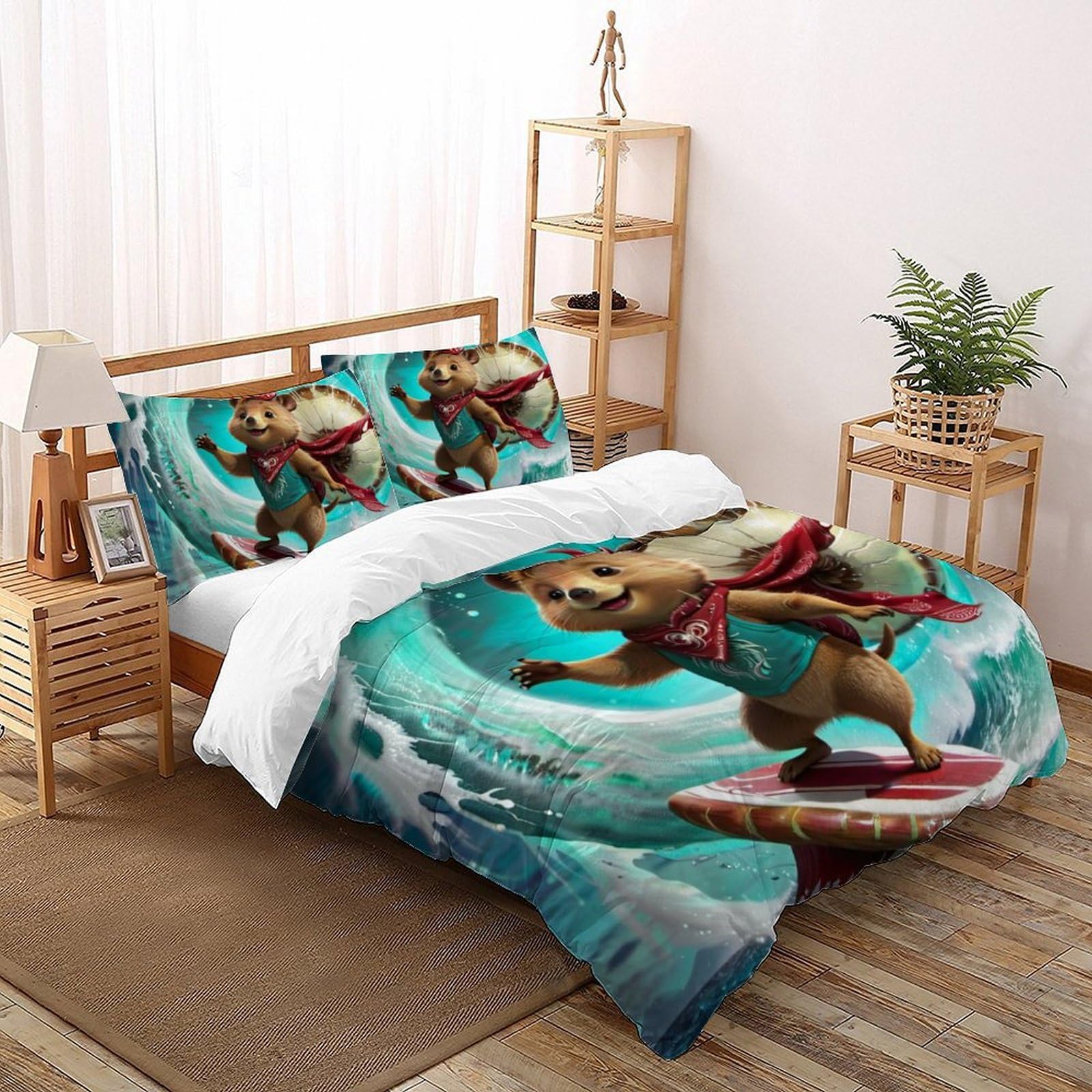 Housses de couette 3D enfants douce et facile d'entretien avec fermeture éclair