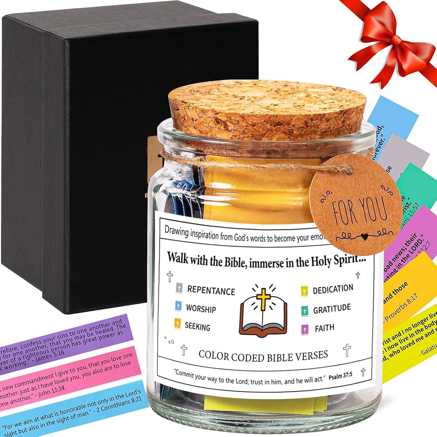 Scripture Memory Jar Amazon.com: New Upgrade Bible Verses in a Jar, Read Me When Bible ...