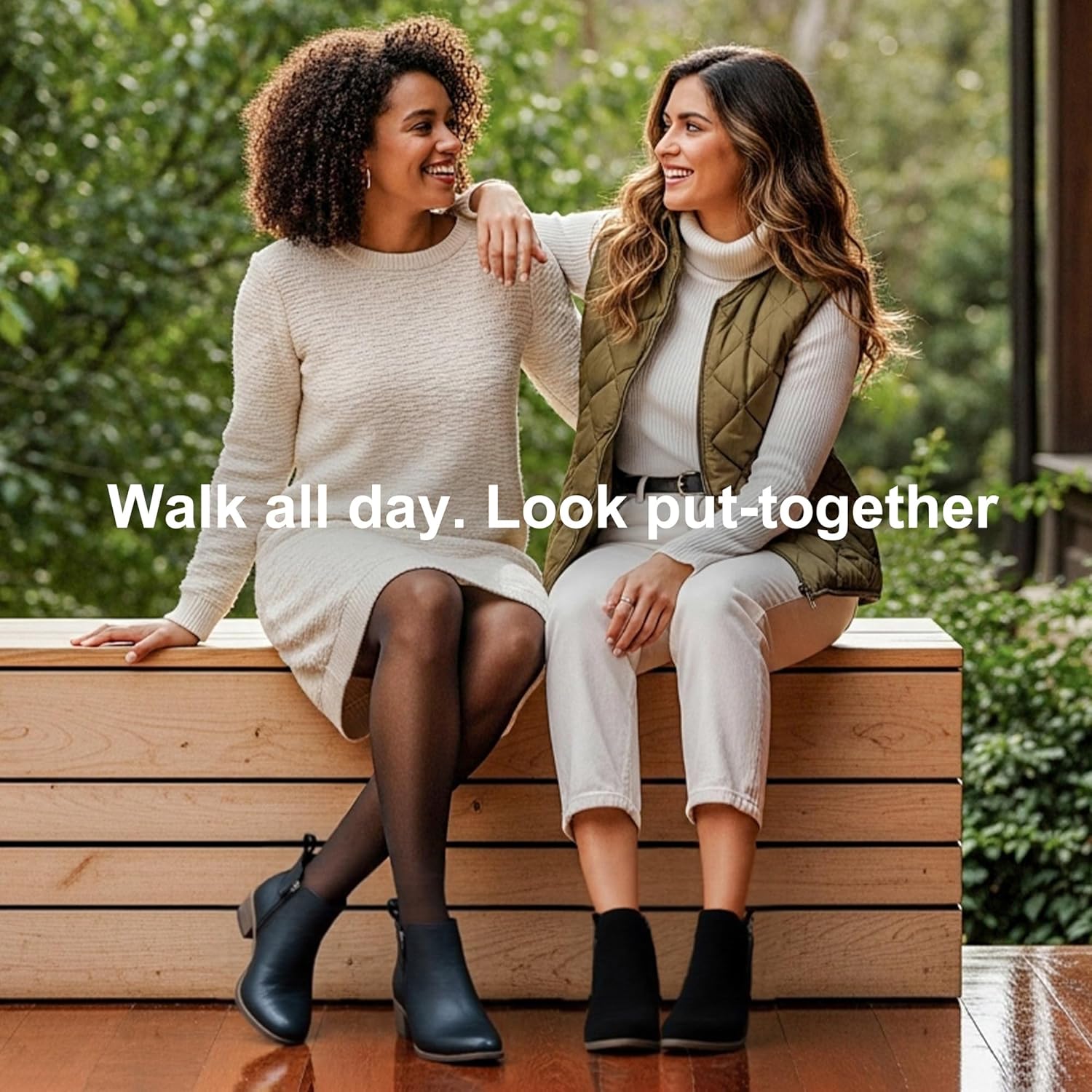 Jeossy Women's 905 Ankle Boots, Classic Low Heeled Short Booties, Casual Comfortable Boots with Wide Widths Available - Image 3