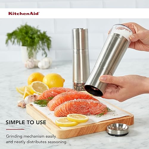 Miniatura 5 de KitchenAid Molinillo de sal relleno de acero inoxidable, 8 pulgadas