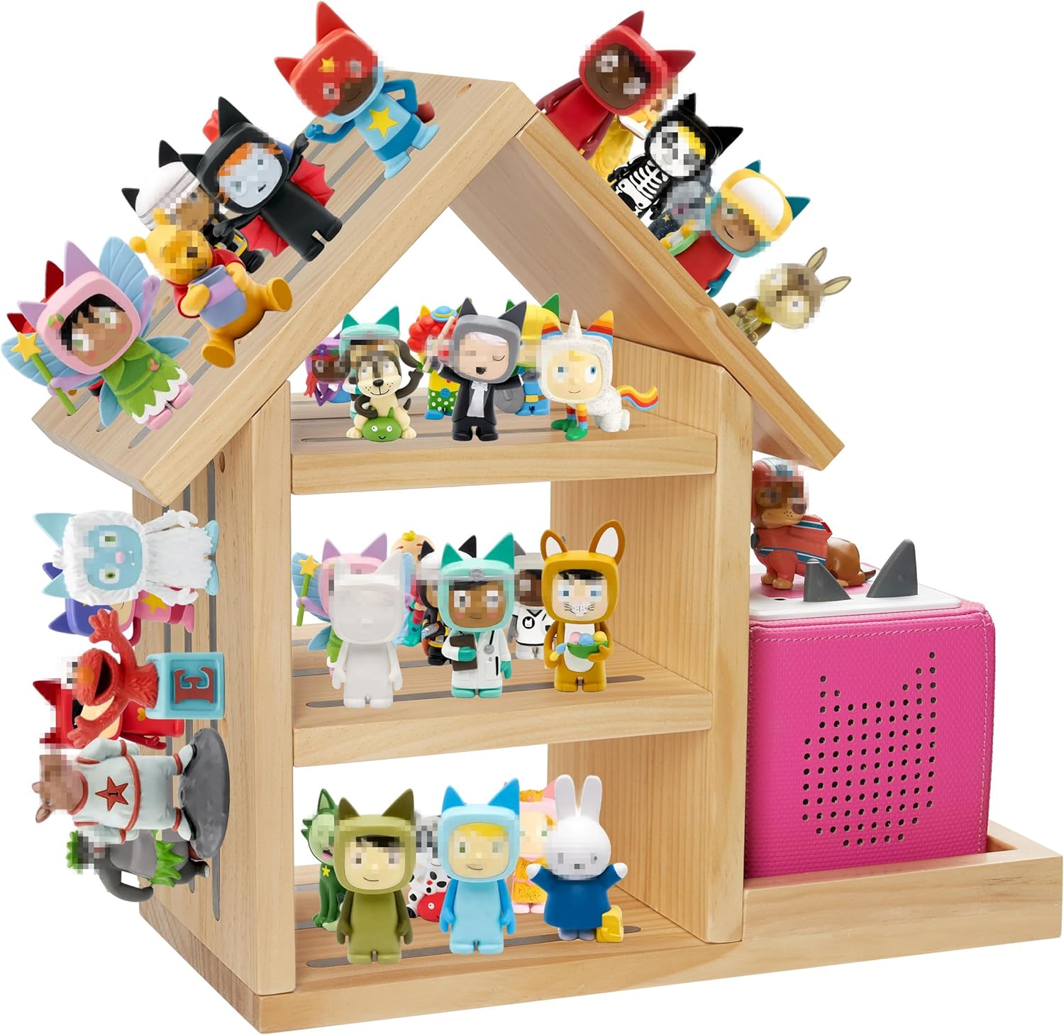 for House Toniesbox Shelf,Compatible with TonieBox 1 and Toniebox 2 Storage Toniebox Organize Display Shelf for 70-80 Tonies Figures Holder Compatible Charging Station for Kid's Room