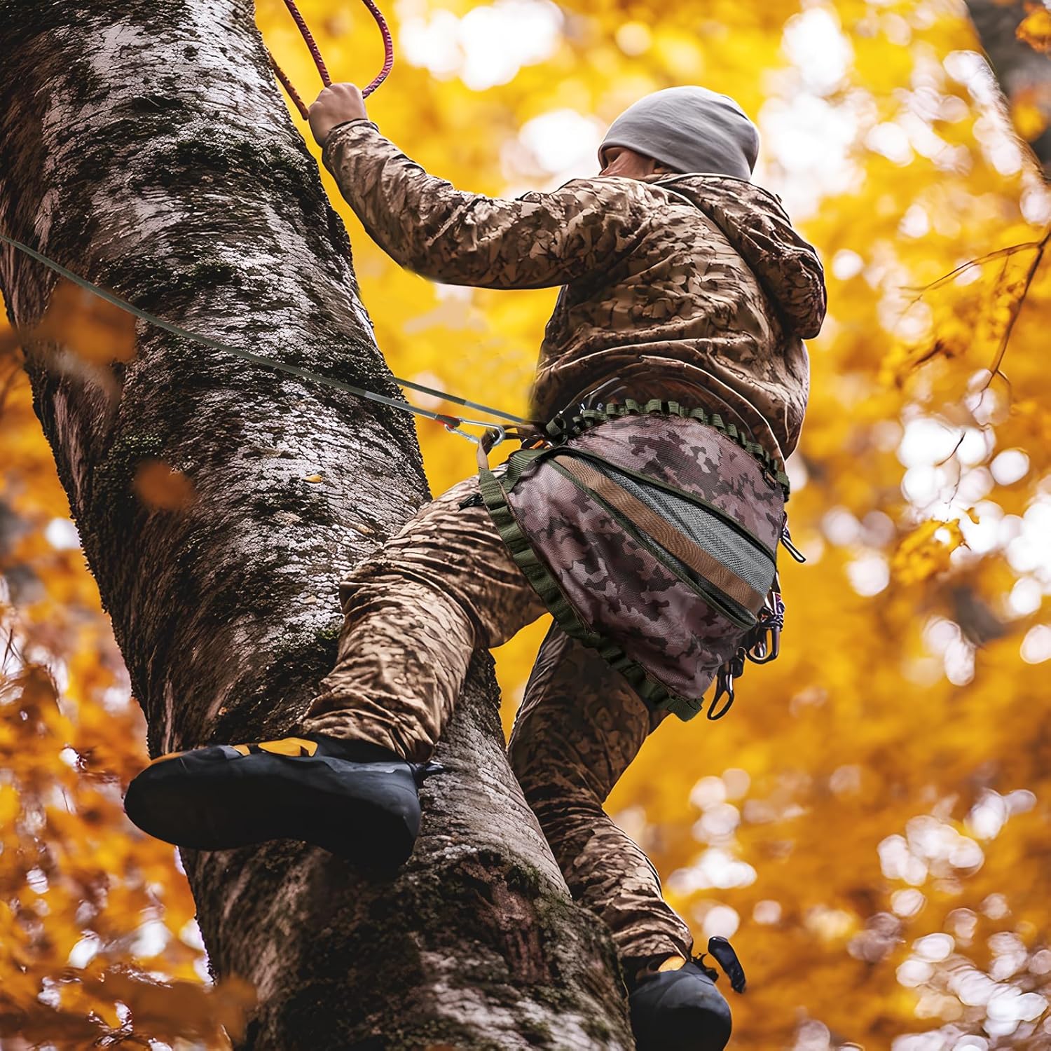 Hunting Saddle,Hammock Saddle Hunting,Comfortable Saddle Hunting System,Hammock Hunting Saddle,Lightweight Padded Seat Includes Adjustable Bridge, Essential Tree Stand Accessories