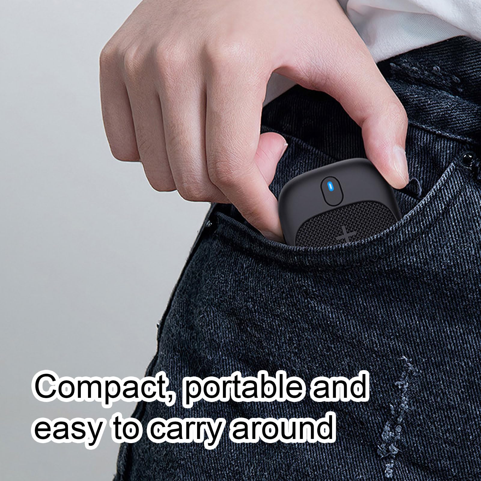 PUSOKEI Altoparlante Bluetooth Indossabile, Piccolo Altoparlante Personale Portatile con Clip con Magnetico, Impermeabile IP65, Microfono Integrato, Chiamate in Vivavoce
