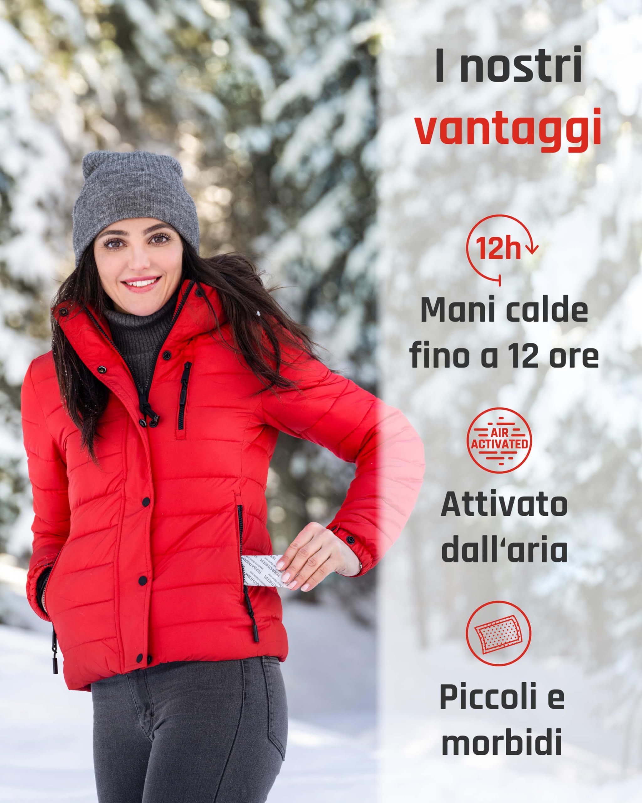 TerraTherm Scaldamani - attivati a Contatto con l’Aria - per 12 Ore di Mani Calde - 5, 10 o 30 Paia - 100% Calore Naturale - Scalda Mani tascabili
