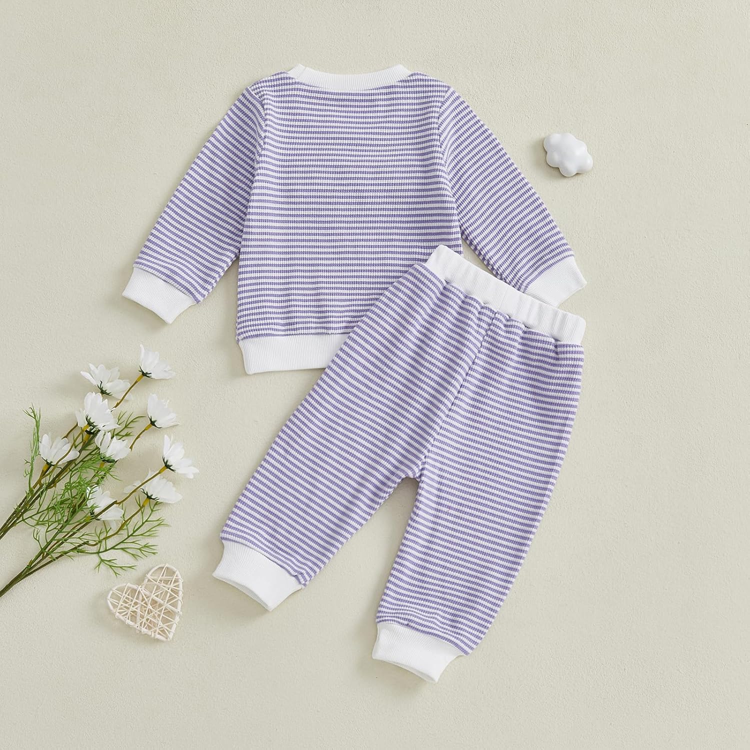 Little Girls Valentines Day Clothes Toddler Girl 3D Flower Long Sleeve Sweatshirt Pullover Top Pants Cute Outfit - Image 6