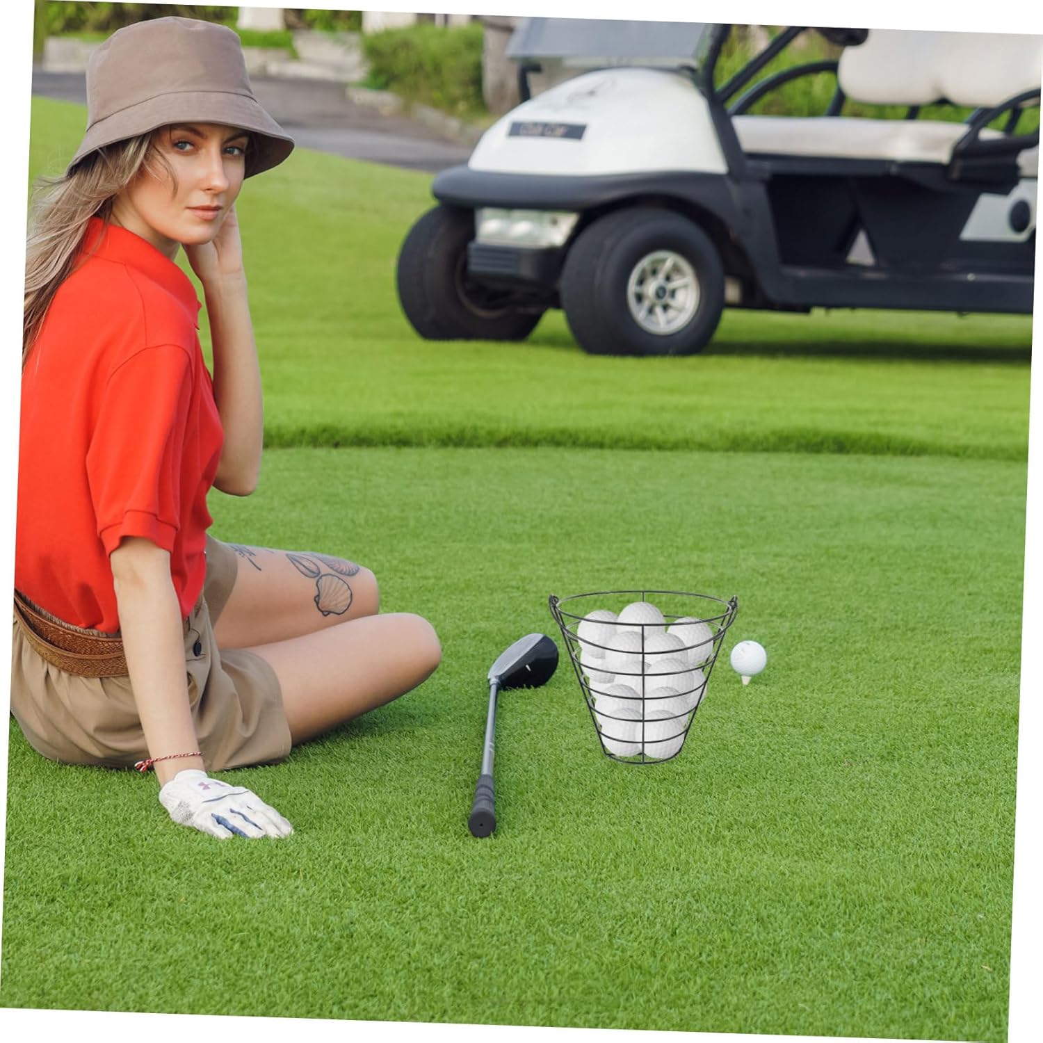 2Pcs Portable Golf Ball Storage Basket Durable Golf Ball Collector Lightweight Design for Outdoor Indoor Use