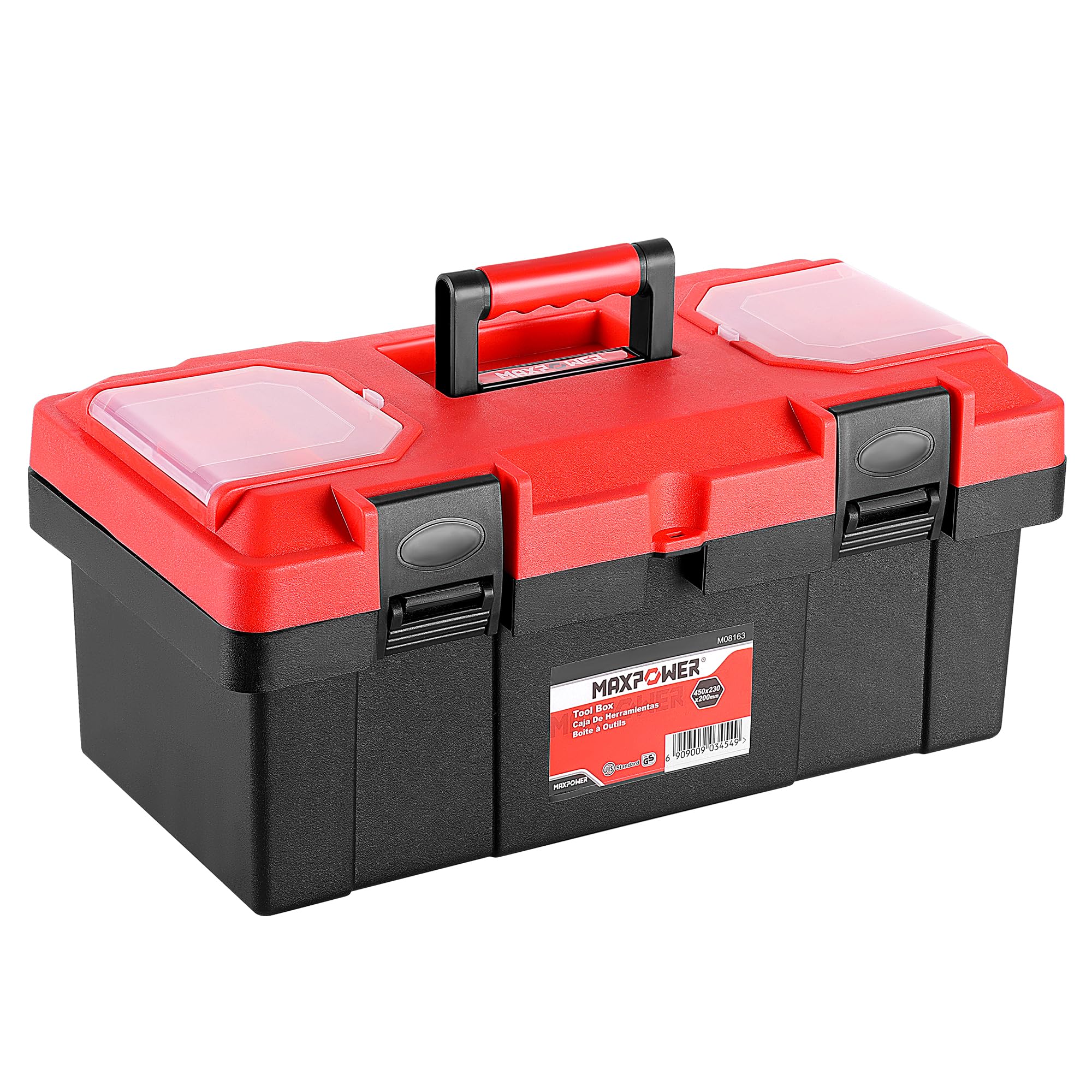 MAXPOWER 17 inch Tool Box, Small Plastic Toolbox with Handle