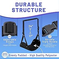 Vista 3 de BASIC CONCEPTS Hamaca de pie de avión para artículos esenciales de viaje en avión, artículos esenciales para viajes en avión, reposapiés de vuelo