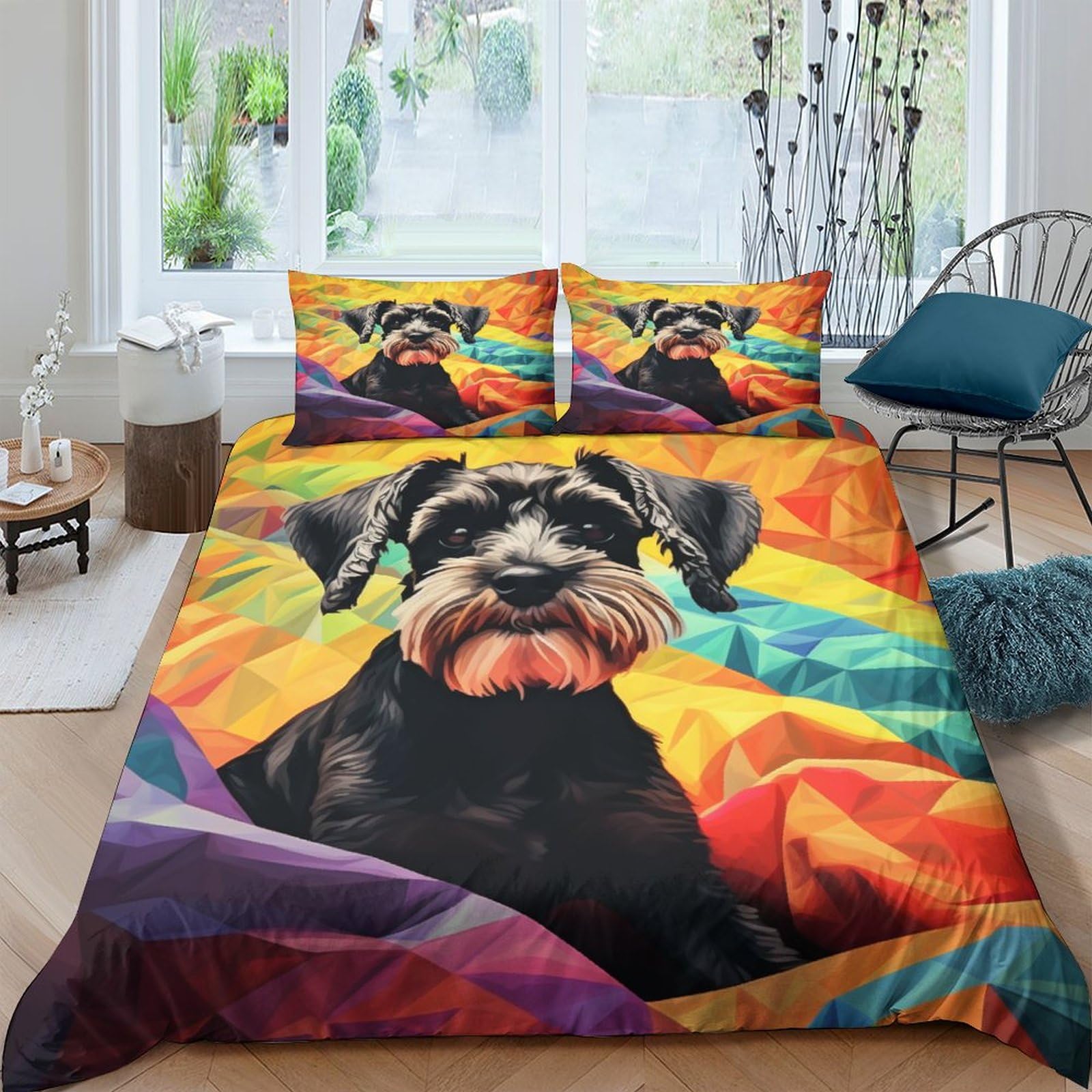 Parure de lit 3D chien en peluche idée cadeau originale pour anniversaire