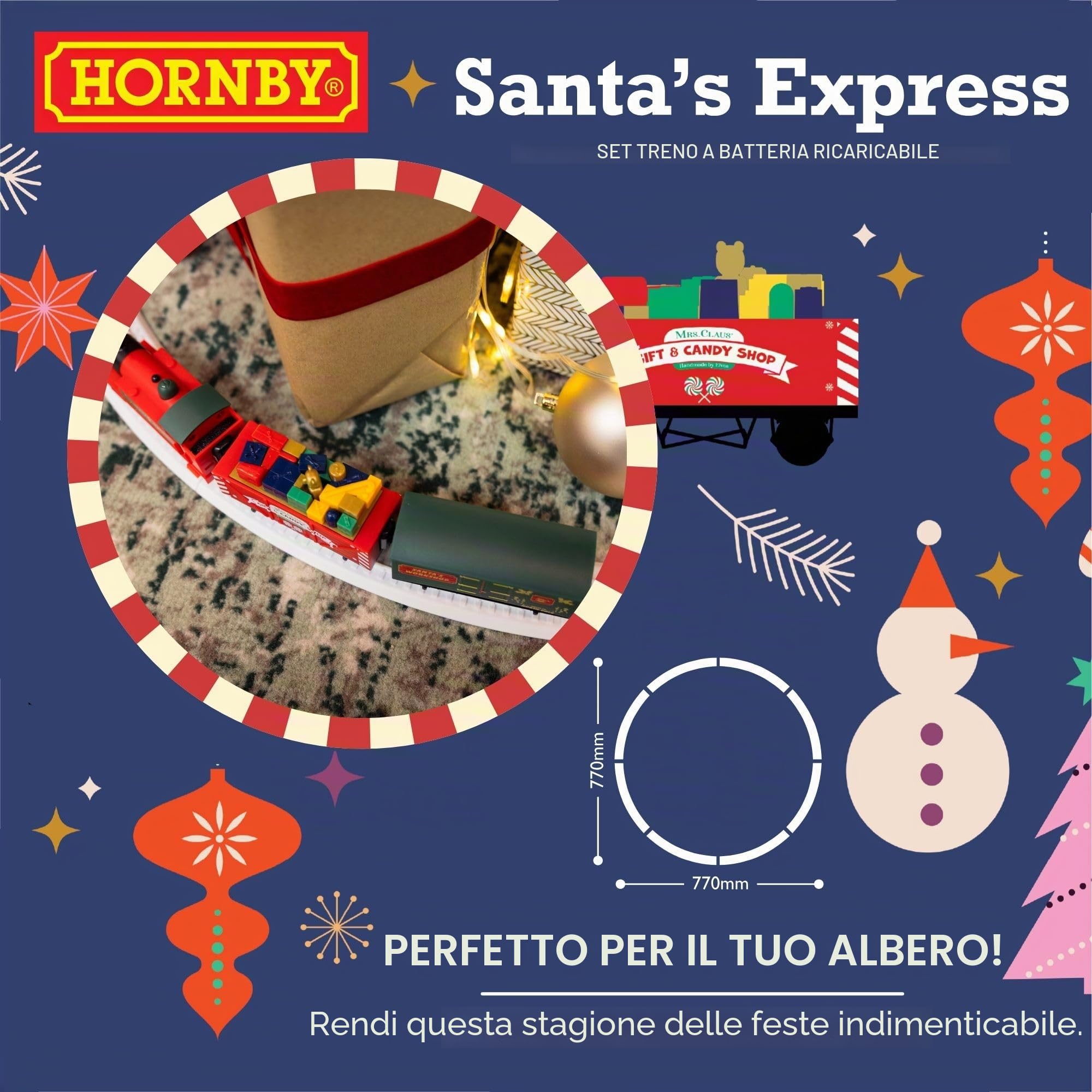 Set di Treni a Batteria Ricaricabile Hornby R9363M Santa's Express