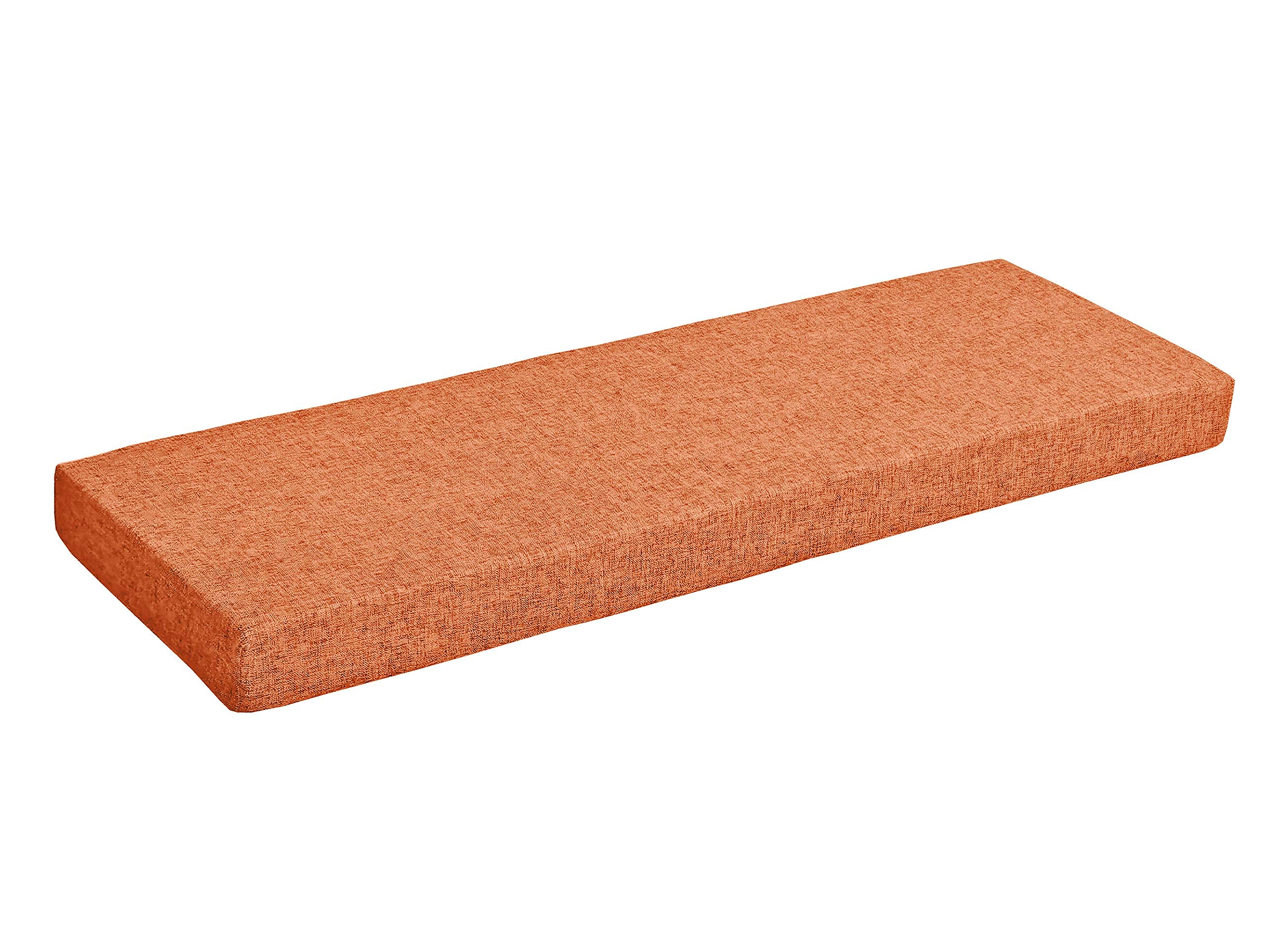 Coussin de banc de jardin imperméable et antidérapant épais orange