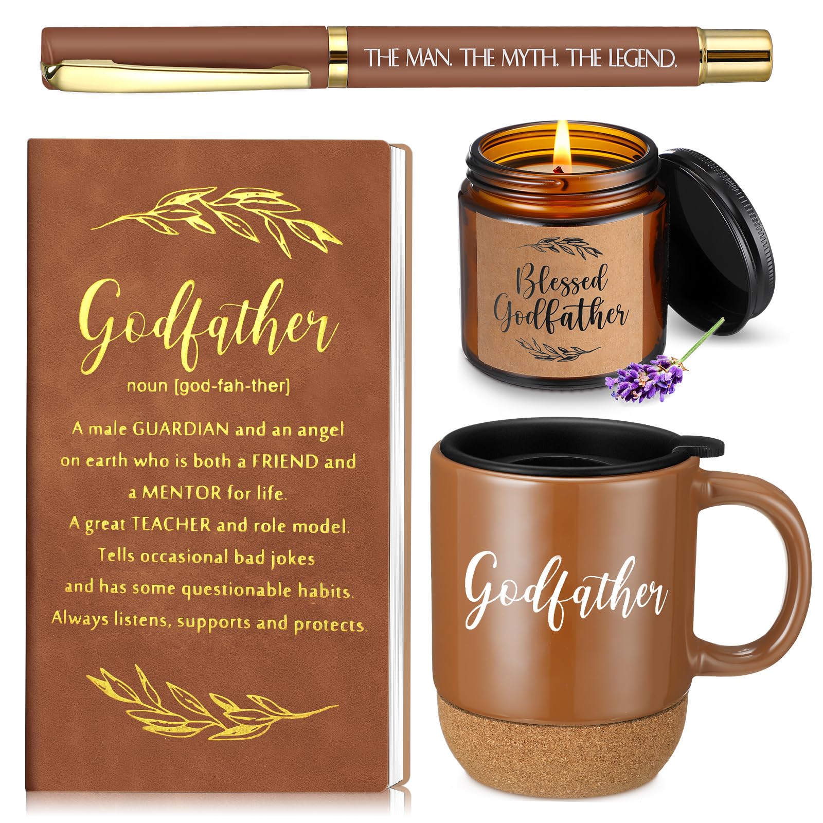 Cadeau Will You Be My Godfather lot de 4 tasses en ceramique durable pour annonce