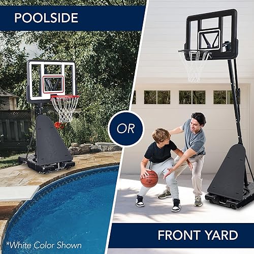 Miniatura 3 de Best Choice Products Aro de baloncesto regulador ajustable de 4.4 a 10 pies, portería portátil con tablero inastillable, retorno de bola, gel base