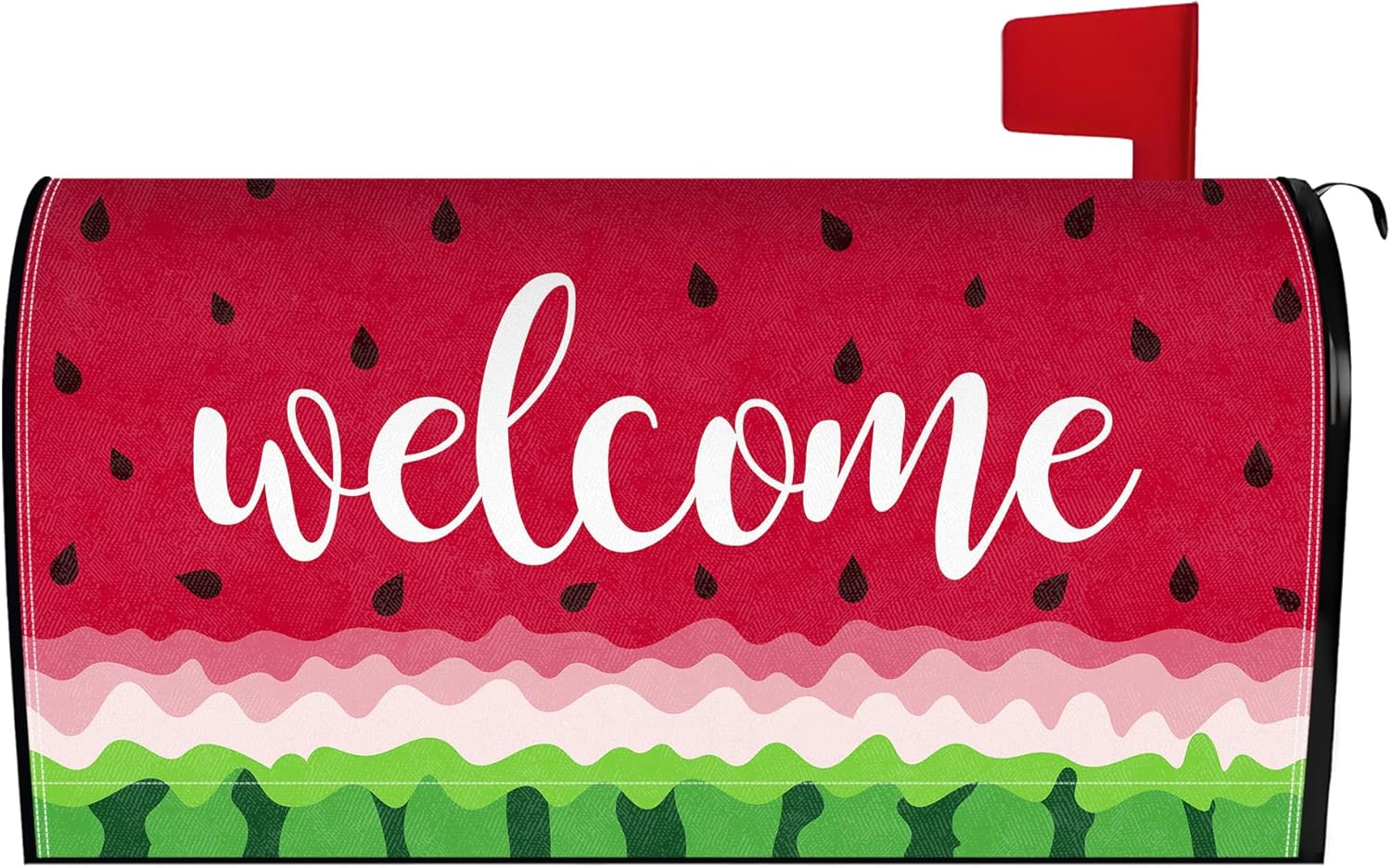 Watermelon Mailbox Covers Magnetic Summer Watermelon Mailbox Cover Seasonal Post Letter Box Cover for Garden Yard Decor 25.5x21 Inch