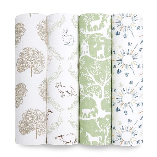 Miniatura 25 de aden + anais Essentials - Mantas de muselina para bebé, manta de recepción para recién nacido para envolver, envoltura de bebé 100% algodón, paquete