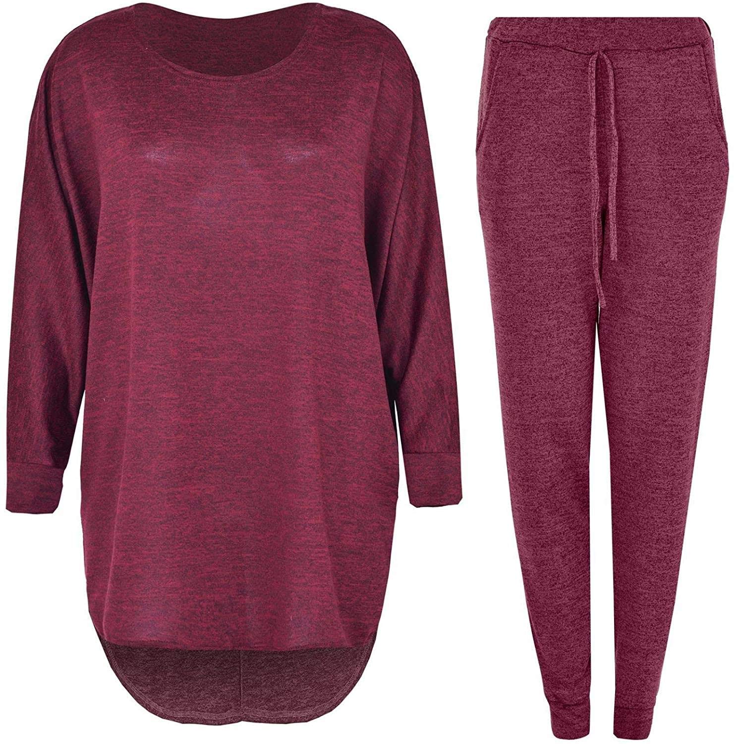 Crazy Girls 2 Pieces Womens Tracksuit Set Gym Lounge wear for Women UK Long Sleeves Soft Stretch Stuff with Unique Colors Sizes 8-22 UK