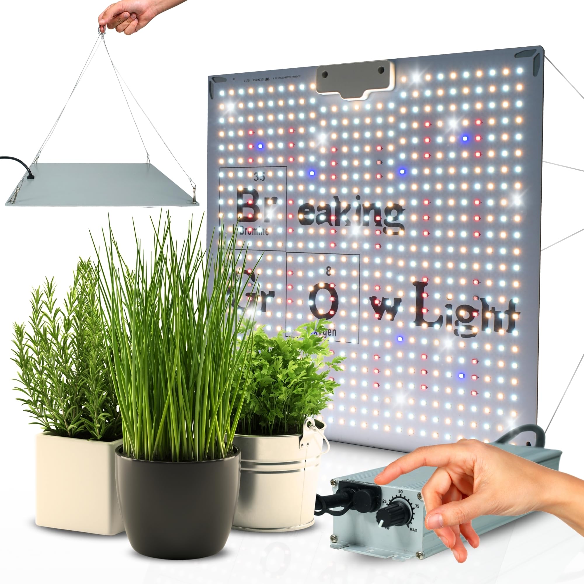MADAME GROW luz plantas -luz plantas interior - luz para plantas interior - luz crecimiento plantas interior - led de cultivo -luz de crecimiento para plantas - grow light -led plantas (QUANTUM BOARD)