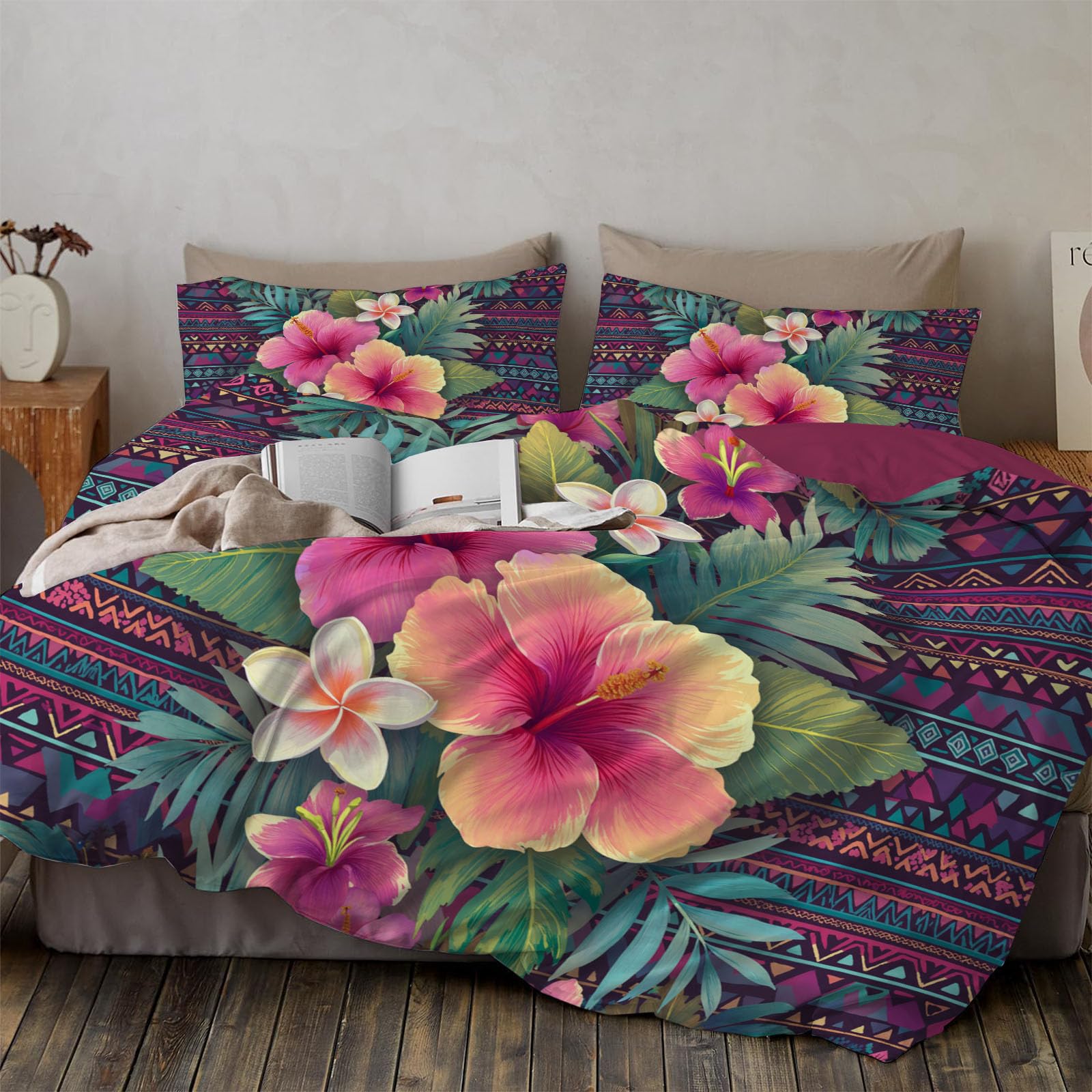 Housse de couette 200x200 parure de lit jaune 2 personnes zippée