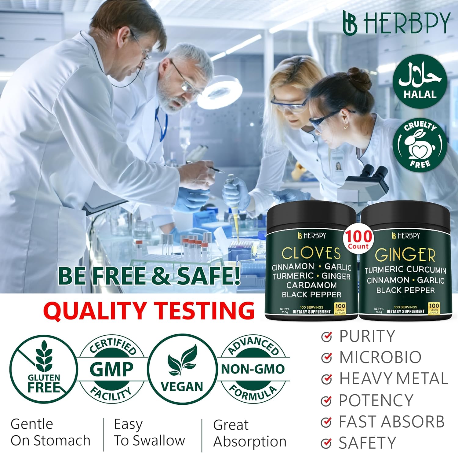 Herbpy Bundle 7in1 Cloves Supplement & 5in1 Ginger Supplement