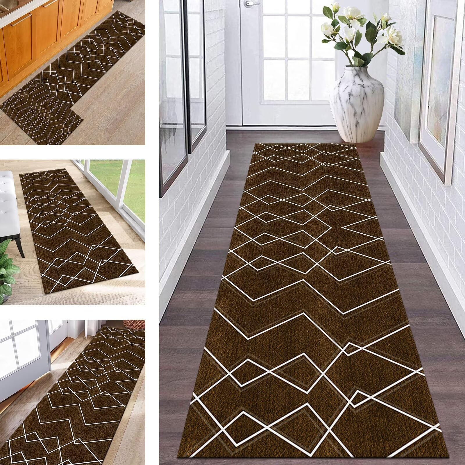 Tapis de cuisine devant évier lavable et antidérapant de 120X160CM