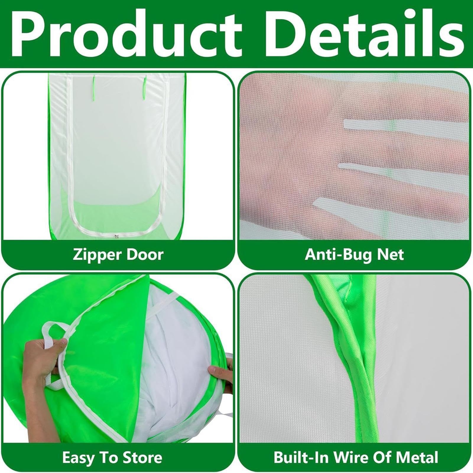 Copripiante Antigelo Tenda con Cerniera Design Pop | Coperture Invernali Pieghevoli Resistenti Alla Neve Per Patio, Serra, Giardinaggio All'Aperto, , Conigli e Scoiattoli