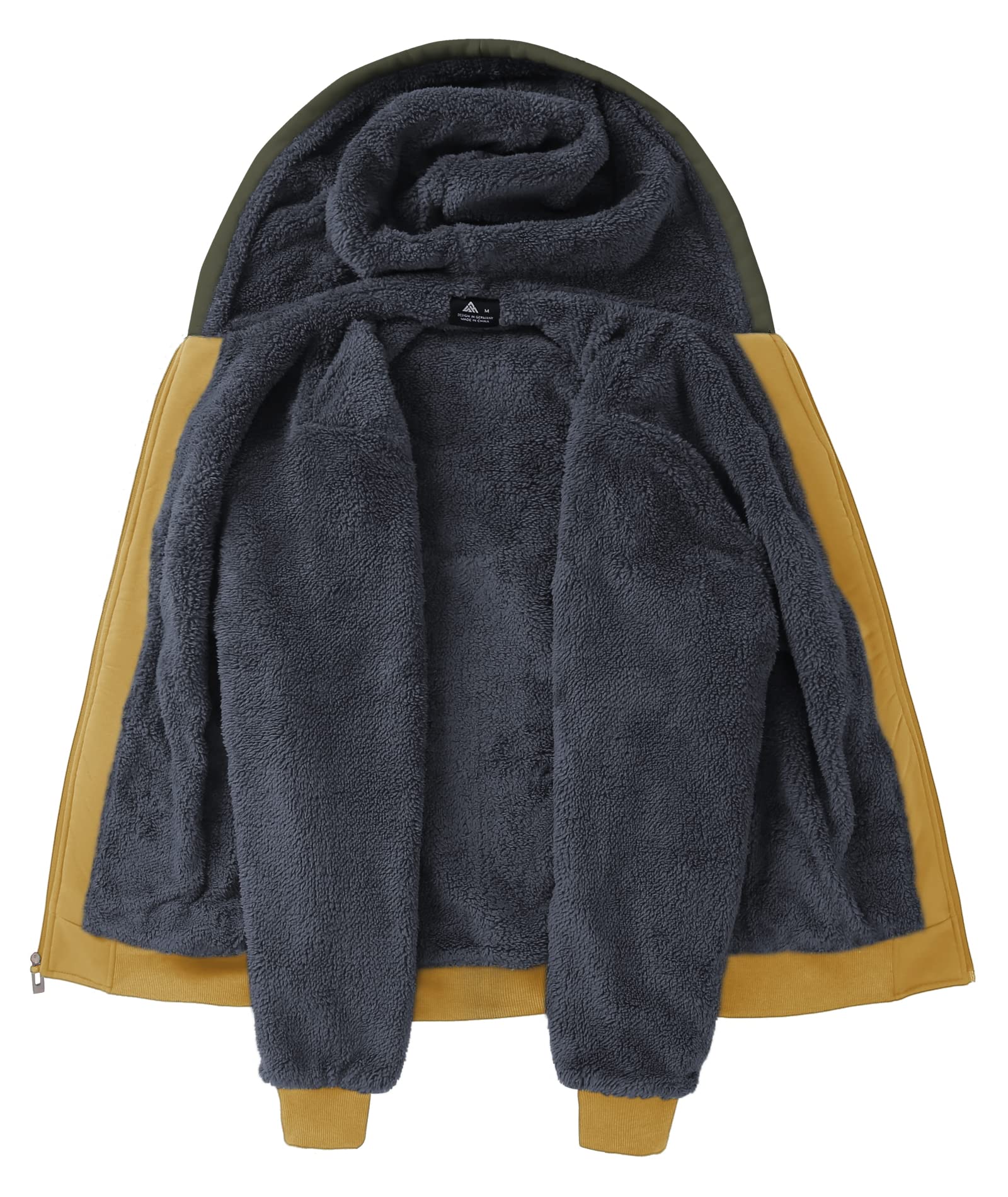 JACKETOWN Felpa con Cappuccio da Uomo Thickened Hoodie Giacca Invernale in Pile Calda