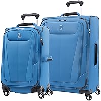 Vista 246 de Travelpro Maxlite 5 - Juego de 2 piezas de equipaje de mano de tela, expandibles con 4 ruedas giratorias, bolso blando para debajo del asiento, Negro