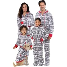 طقم بيجامات عائلية متطابقة من PajamaGram - ملابس عيد الميلاد، للرجال، رمادي، MD